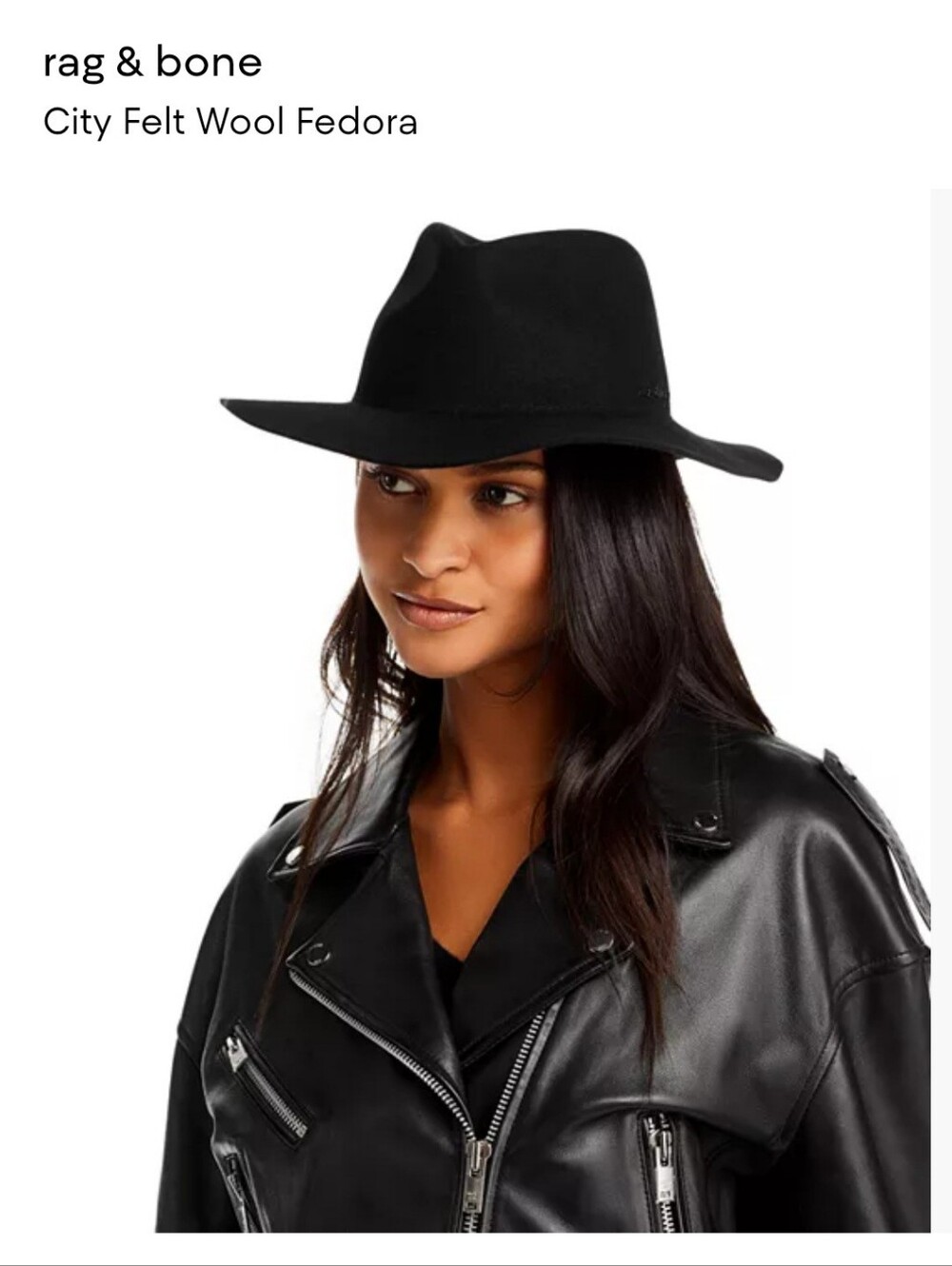 rag & bone Bone Felt Fedora with Branded Tag